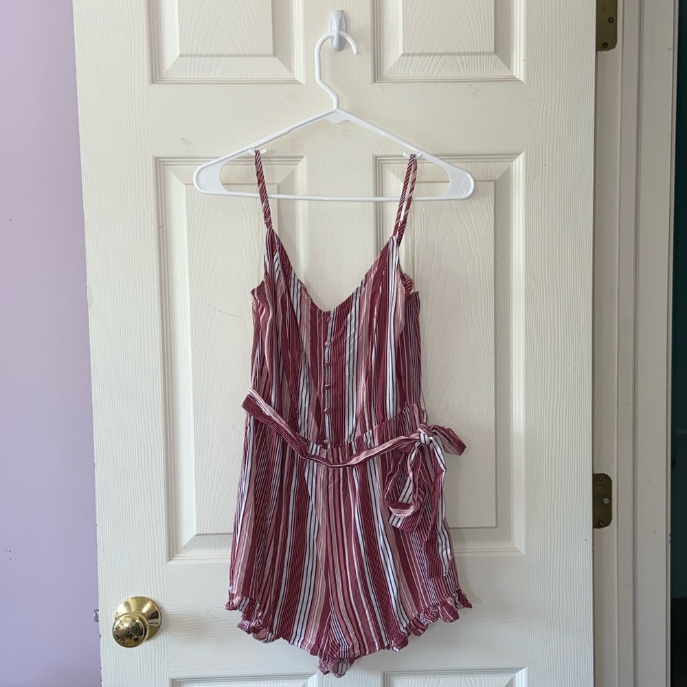 Charolette Russe Pink Striped Romper